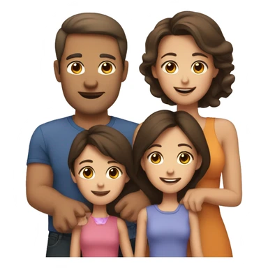 Family-with-father-mother-two-brunettes-daughters sticker