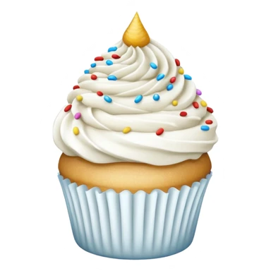 Glitter White Cupcake sticker