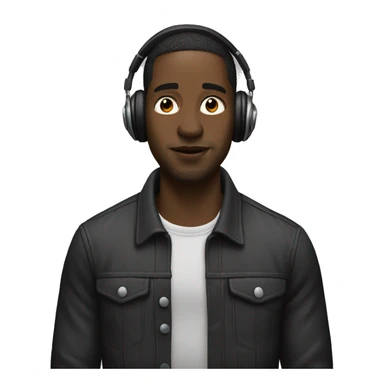 Black man in the music studio sticker