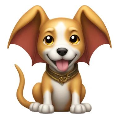 Dog riding a dragon sticker