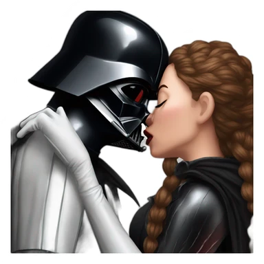 Darth vader and venom kiss sticker