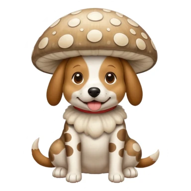 Dog in light mushroom costume sticker