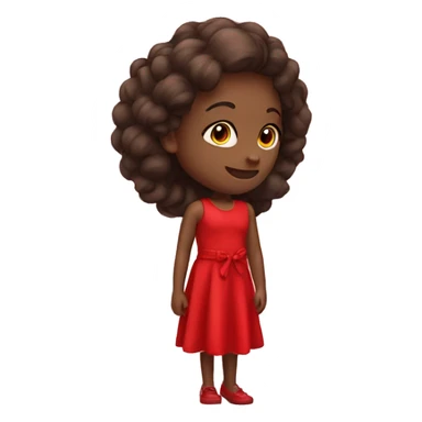 red dress girl sticker