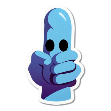 Middle finger emoji sticker