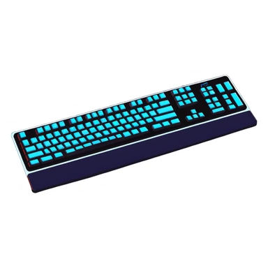 gaming keyboard with glowing lights server logo sticker