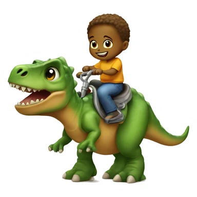 A baby riding a dinosaur  sticker