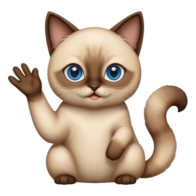 siamese cat clapping sticker