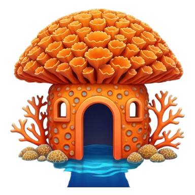 Coral shelter sticker