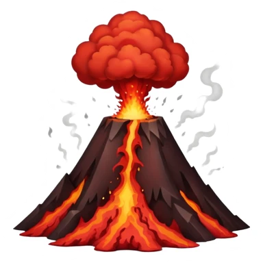 No lava, smoking volcano  sticker