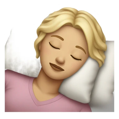 Blonde girl sleep sticker