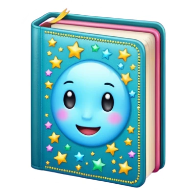 cute book with sparkles sticker
