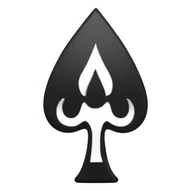 Black spades sign sticker