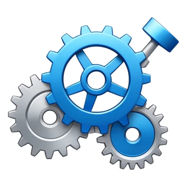 Airtable logo with a small cog in the top right sticker