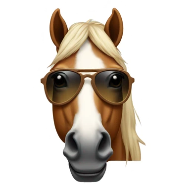 Horse with sunglasses sticker