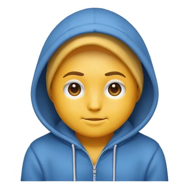 My emoji wearing a hoodie sticker