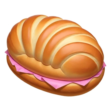 Pink concha bread inflatable sculpture  sticker