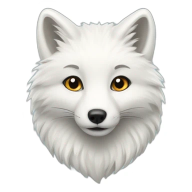 white artic fox sticker