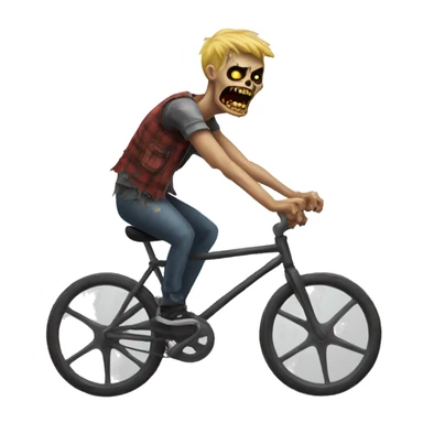zombie jake paul riding a bicycle  sticker