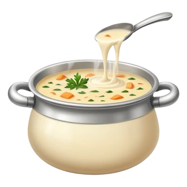 Pot of creamy soup sticker