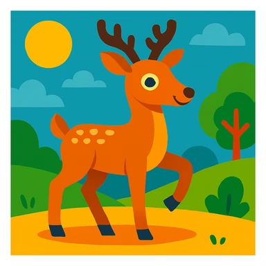 Deer sticker