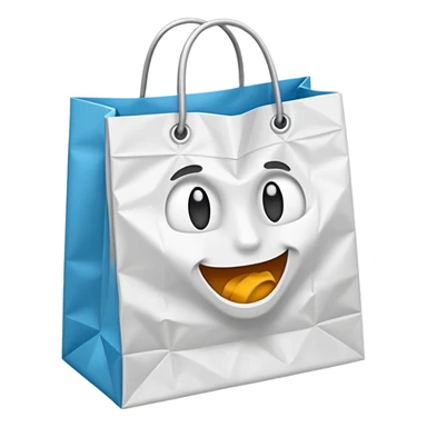 shopping bag sans visage sticker