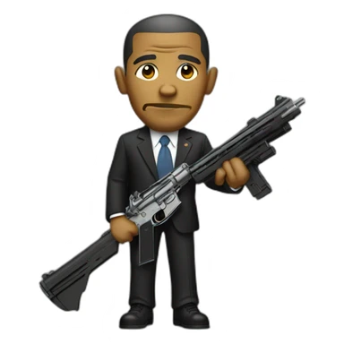 obama with a gun sticker