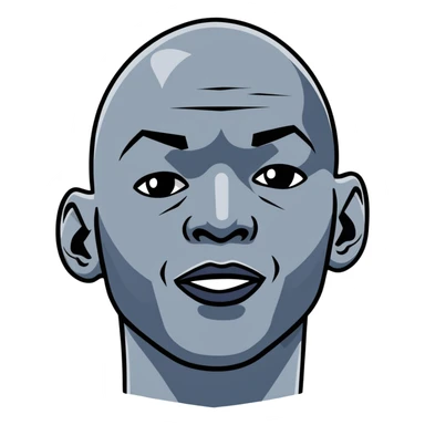 Michael Jordan with distinct facial features, waist up portrait sticker