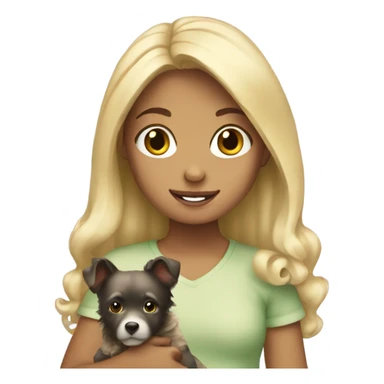 blond girl holding aussie sticker