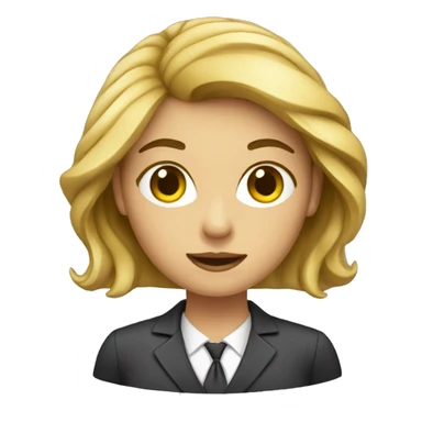 female banker with money sticker