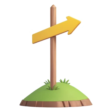 wooden post with yellow arrow sign pointing the way, Camino de Santiago sticker