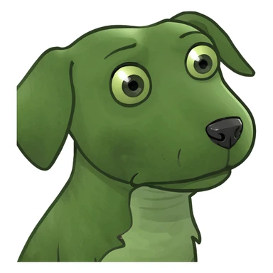 sad dog sticker