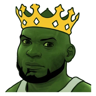 LeBron James with crown sticker