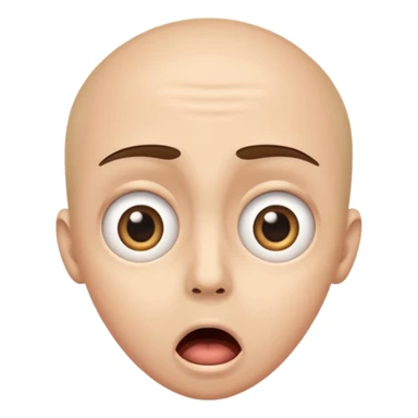 Wide eyes and slightly open mouth in shock sticker