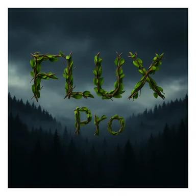 recreate this image but make more readable, remove 1.1 and add pro, text should be made from leaves and sticks sticker