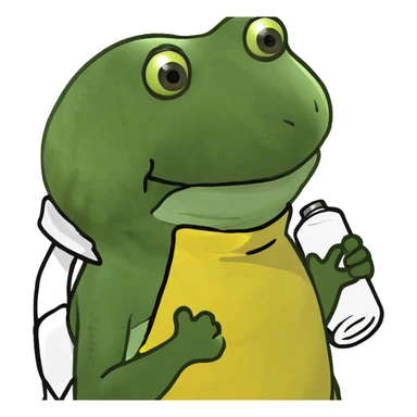 wearing a yellow hazmat suit sticker