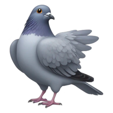 Pigeon avec une couronne  sticker