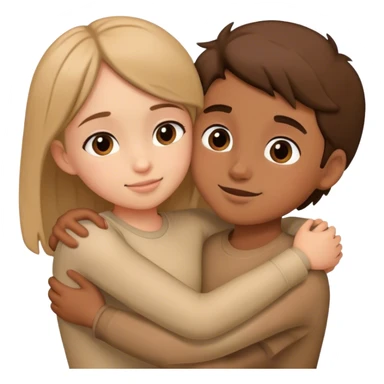 Girl and voy hug sticker