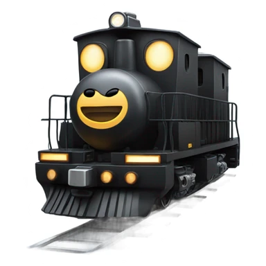 A electric locomotive (With little shiny black Kirby eyes) sticker