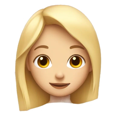 girl with blond hair surrounded by hearts sticker