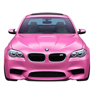 Bmw m5 Car that is pink and cute  sticker