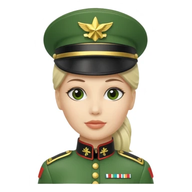 Green toy solider woman sticker
