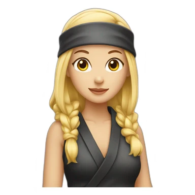 blonde sushi master with bandana sticker