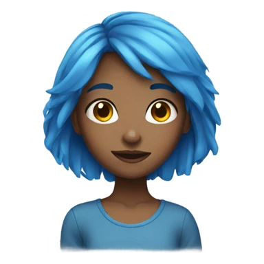 Girl with blue hair  sticker