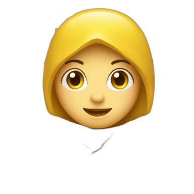 Yellow love face emoji with kuffiyeh heart sticker