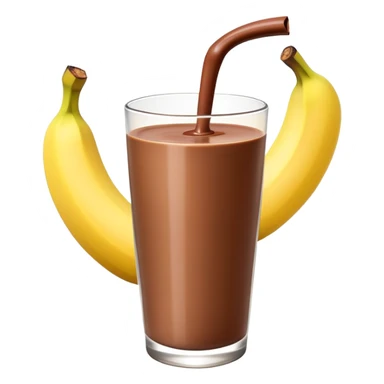 Banana with chocolate milk sticker