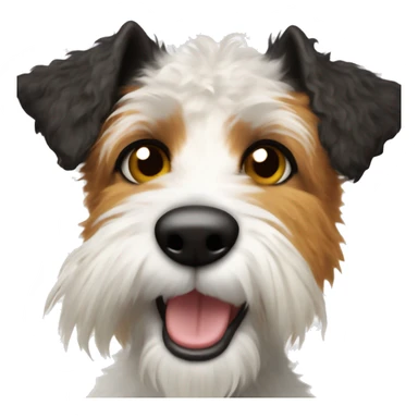Rough-haired Fox Terrier with Black Ear sticker