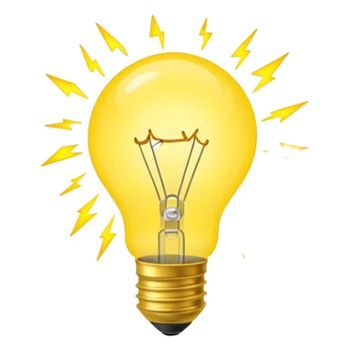 ⚡ 4. Focus Mode — “Продуктивність / дію”

Символ: маленька лампочка 
Значення: енергія, концентрація, робочий настрій
Стиль: контур дудлом, блискавка жовта sticker