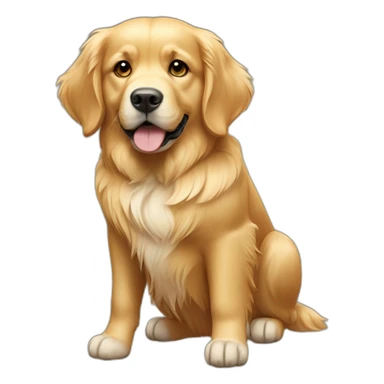 Dog golden retriever full-height sticker