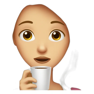 a girl crying tears of coffee sticker