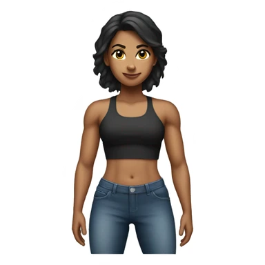 a female latina with muscular thighs  sticker